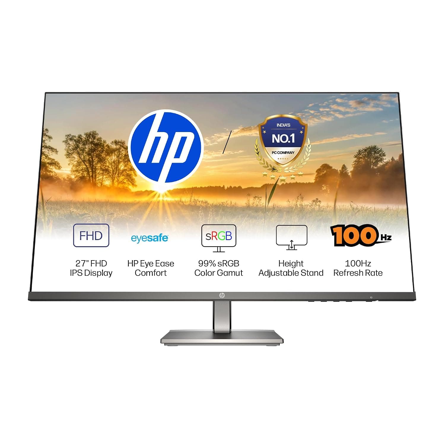HP 527da 27" (68.6 cm) FHD Monitor, IPS Panel, 300 nits, Eye Safe Certified