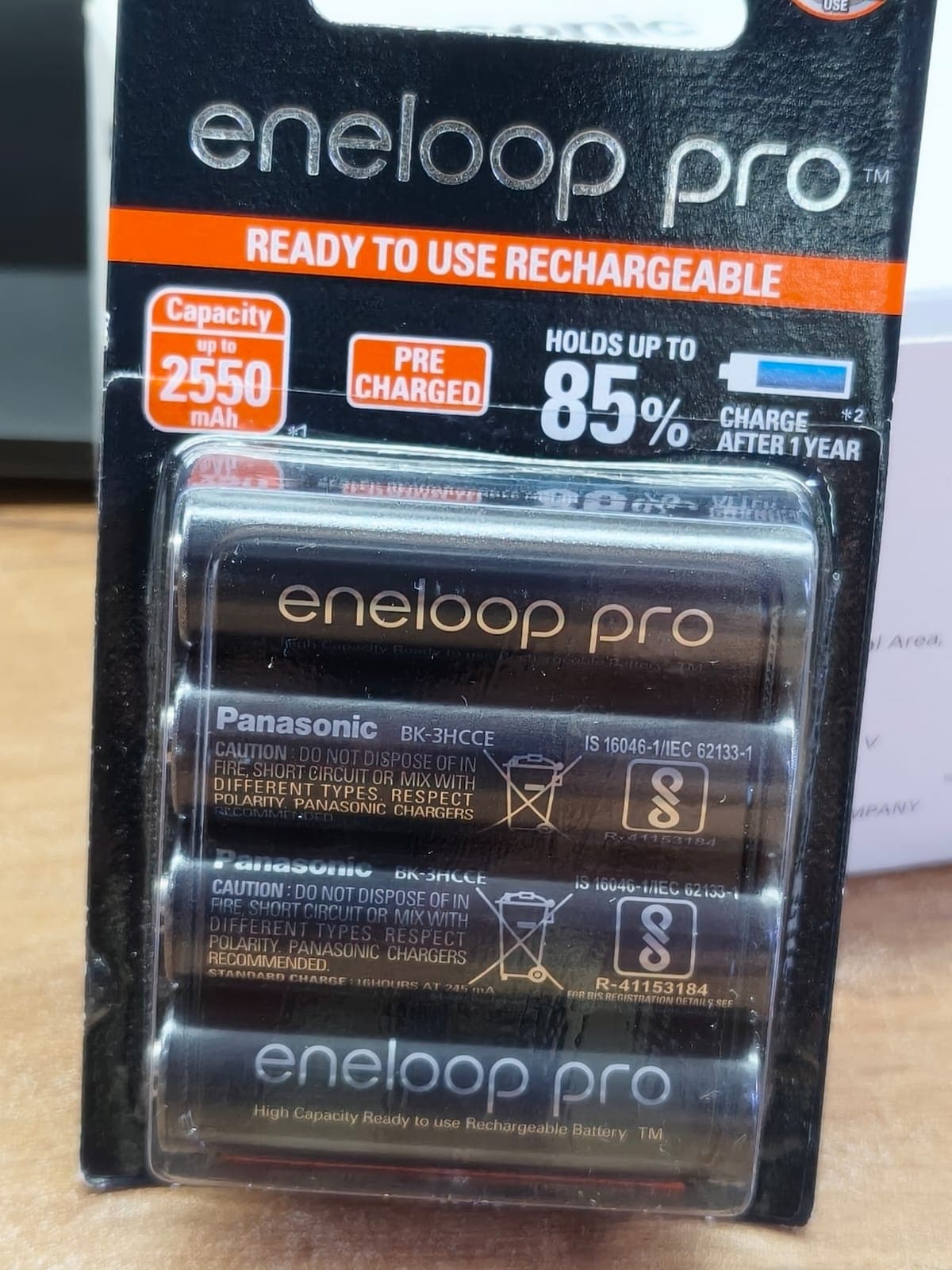 Panasonic Eneloop Pro AA Rechargeable Batteries, Up to 2550mAh – Pre-Charged Ni-MH, 4-Pack